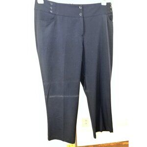 CATO Casual Dress Pant Women 16 WP 38X29 Navy Pocket High Rise